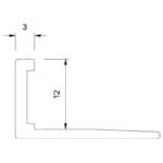 M-Trim Aluminium Straight Edge 12mm Natural Anodised - Image 2