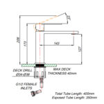 Silk Black Basin Mixer - Image 3