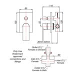 Silk Black Concealed Diverter Trim Kit - Image 3