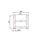 Double Towel Rails 600mm Chrome - Image 3