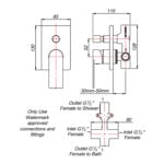 Silk Gunmetal Concealed Diverter Trim Kit - Image 3