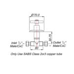 Neap Stainless Steel 15mm U/T stop tap CxC - Image 2