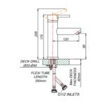 Moon stainless steel STD basin mixer - Image 2