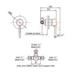 Neo Chrome Single concealed mixer - Image 3