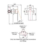 Silk Brass Concealed Mixer Trim Kit - Image 3