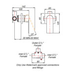 Silk Black Concealed Mixer Trim Kit - Image 3