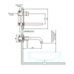 Moon stainless steel concealed mixer with spout - Image 3