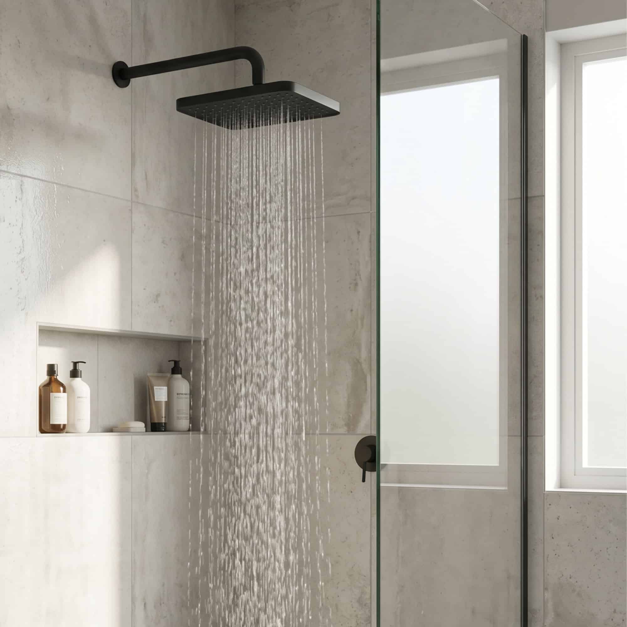 521bc18d-30c8-4b4a-bef1-5aa7b803ce0d.jpg 400mm Shower Arm Round Black - Image 1