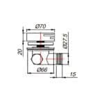 Round Bath filler/Overflow Brushed Brass - Image 3