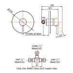Moon stainless steel concealed mixer - Image 3