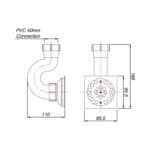 Sage Square black shower trap - Image 3